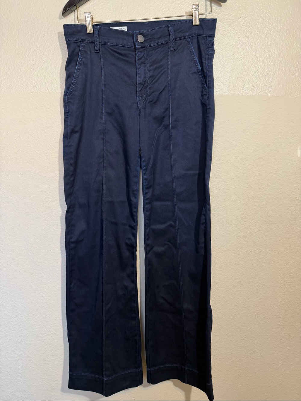 Gap 1969 high rise wide-leg trouser jeans in dark navy